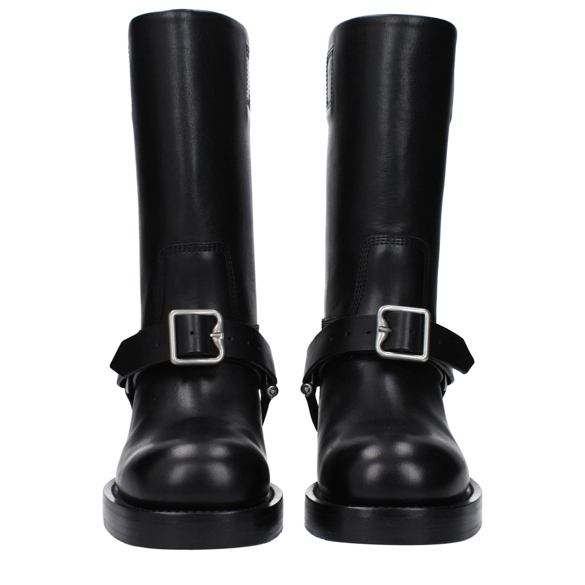 Burberry Black Leather Boots - Élégance et Confort