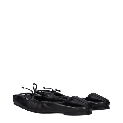 Jacquemus leren balletpumps in het zwart