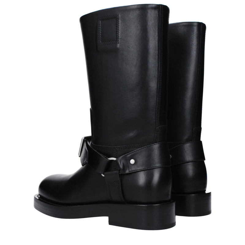 Burberry Black Leather Boots - Elegant and Comfortable Footwear