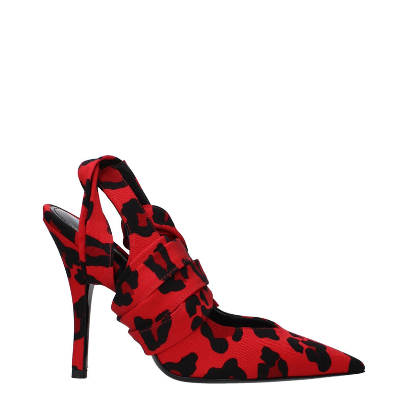 The Attico Red Fabric High Heel Pumps - Stylish and Elegant Footwear