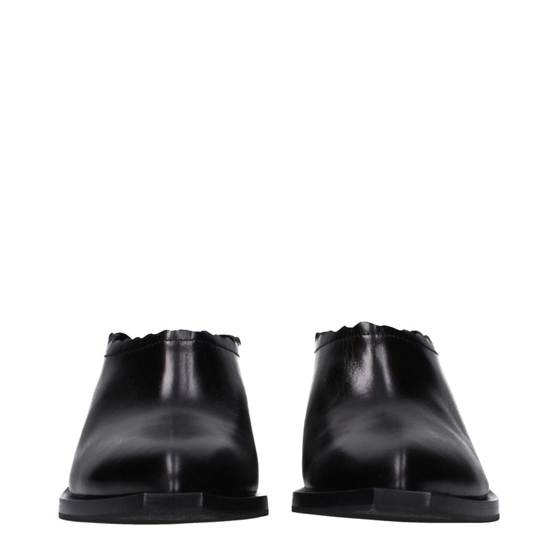 Mules en cuir noir Moschino - Élégance et confort au quotidien