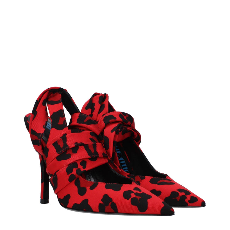 The Attico Red Fabric High Heel Pumps - Stylish and Elegant Footwear