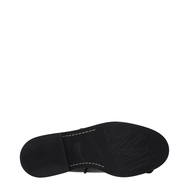 Max Mara Black Leather Oxfords and Derbies for Women