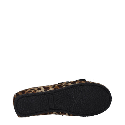 Bruine paardenhaar slip-on loafers van Isabel Marant