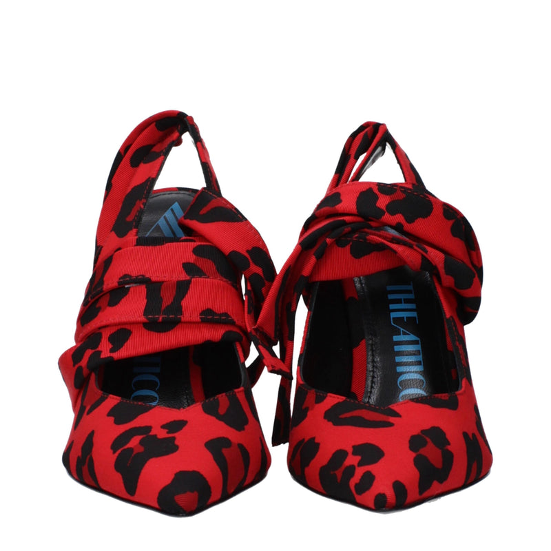 The Attico Red Fabric High Heel Pumps - Stylish and Elegant Footwear