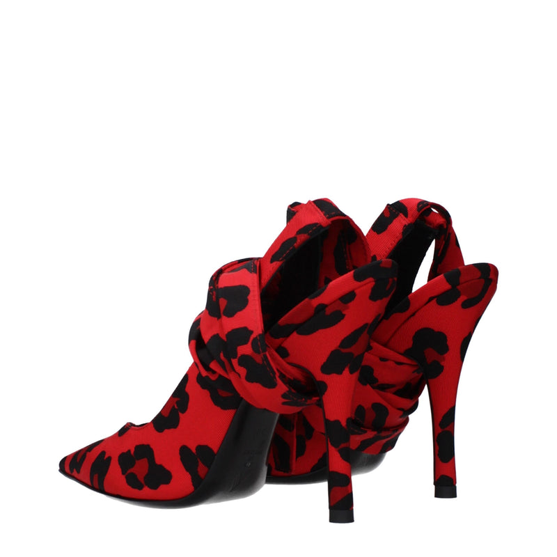 The Attico Red Fabric High Heel Pumps - Stylish and Elegant Footwear
