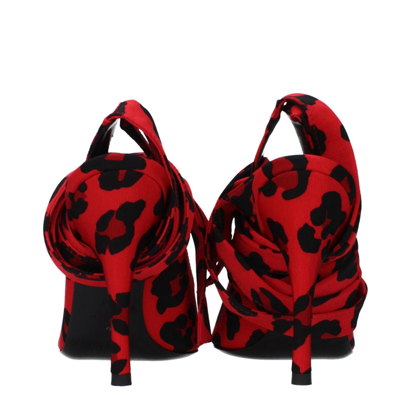The Attico Red Fabric High Heel Pumps - Stylish and Elegant Footwear