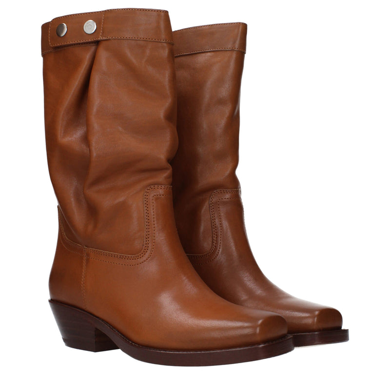 Isabel Marant Bottines en Cuir Marron - Élégance et Confort