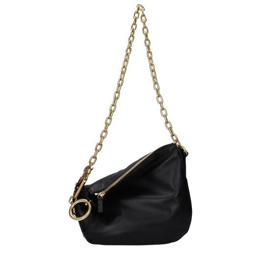 Sacs à bandoulière en cuir noir Burberry