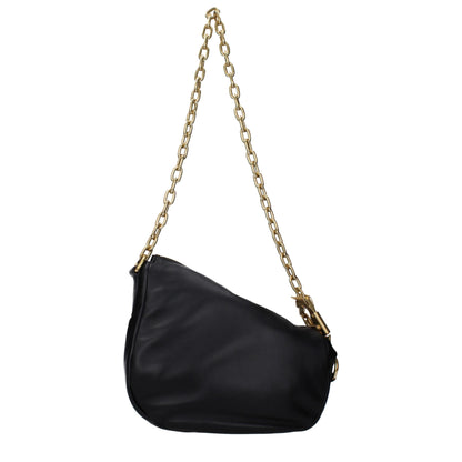Sacs à bandoulière en cuir noir Burberry
