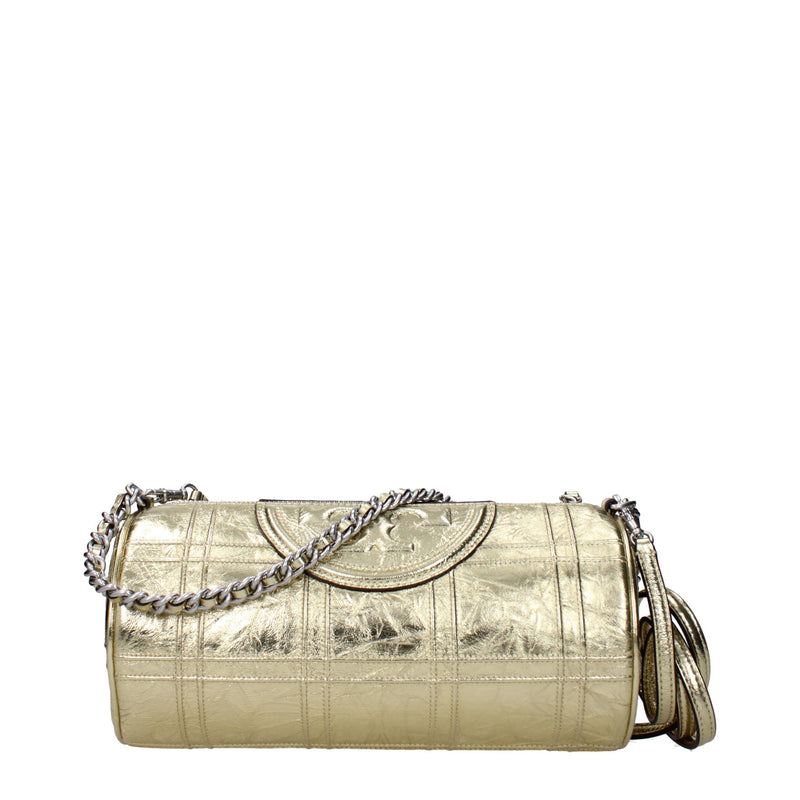 Tory Burch Gold Leather Shoulder Bag - Élégance et Polyvalence