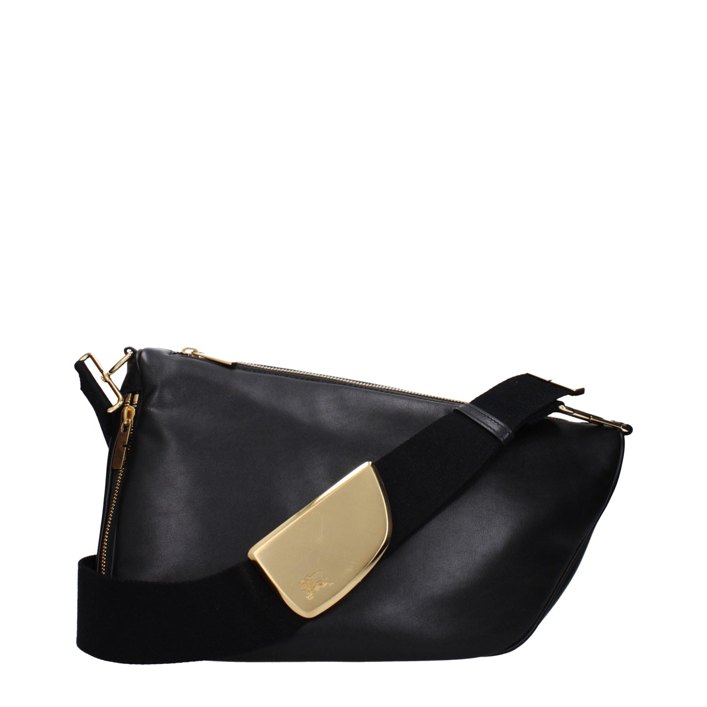 Sacs à bandoulière en cuir noir Burberry