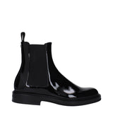 Dolce & Gabbana Black Leather Ankle Boots for Stylish Comfort