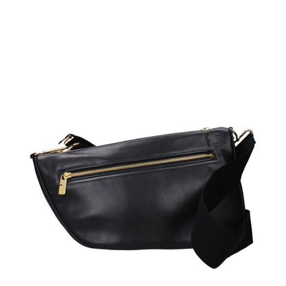 Sacs à bandoulière en cuir noir Burberry