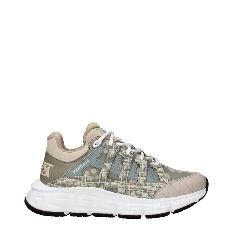 Versace Green Fabric Low Tops - Sneakers for Men