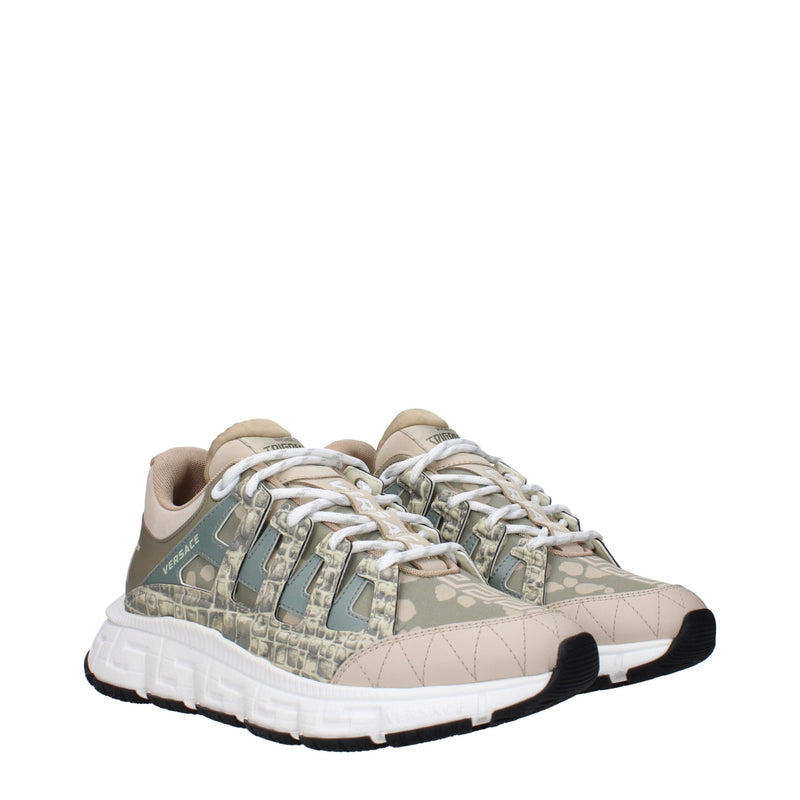 Versace Green Fabric Low Tops - Sneakers for Men