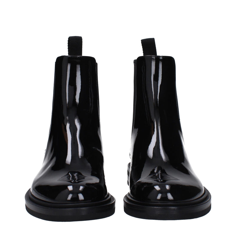 Dolce & Gabbana Black Leather Ankle Boots for Stylish Comfort