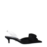 Versace Black Satin Flat Sandals for Women - Luxurious Style