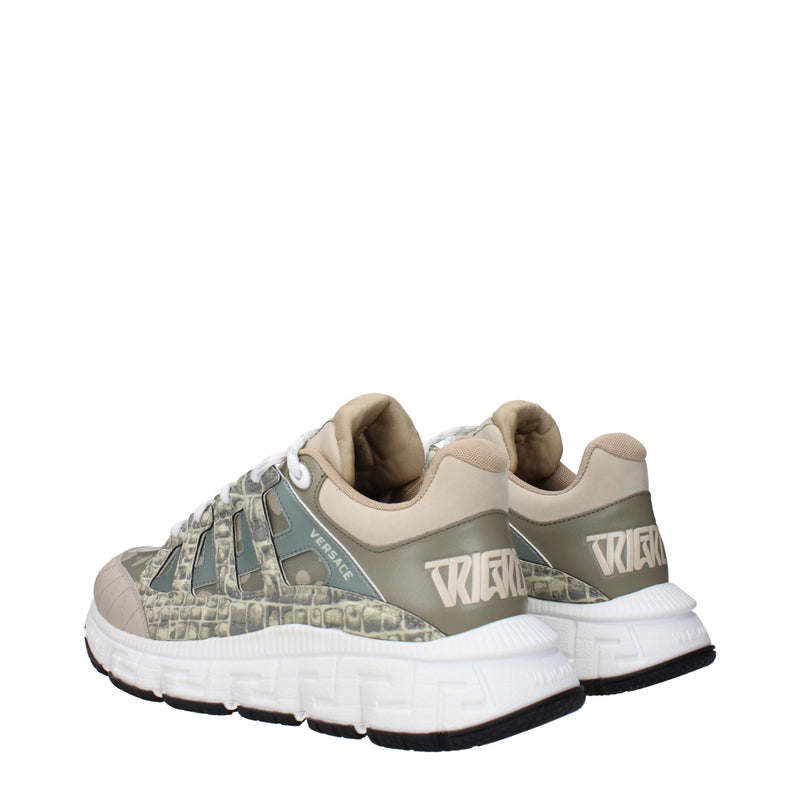 Versace Green Fabric Low Tops - Sneakers for Men
