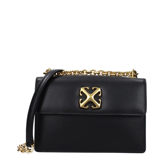 Sacs à bandoulière en cuir noir et blanc cassé