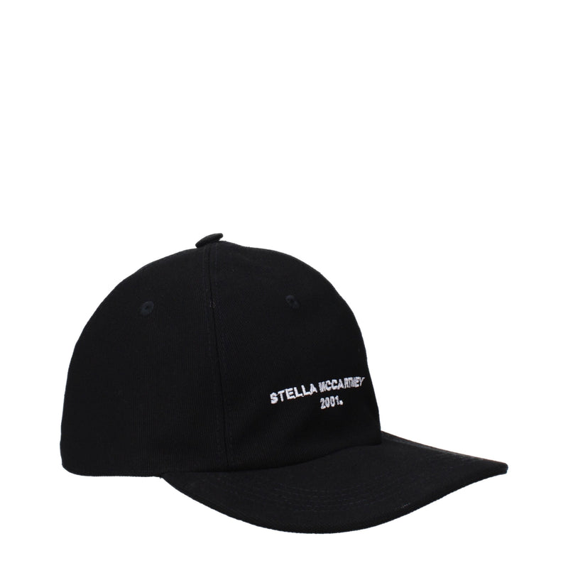 Stella McCartney Black Cotton Baseball Cap - Élégant et Polyvalent