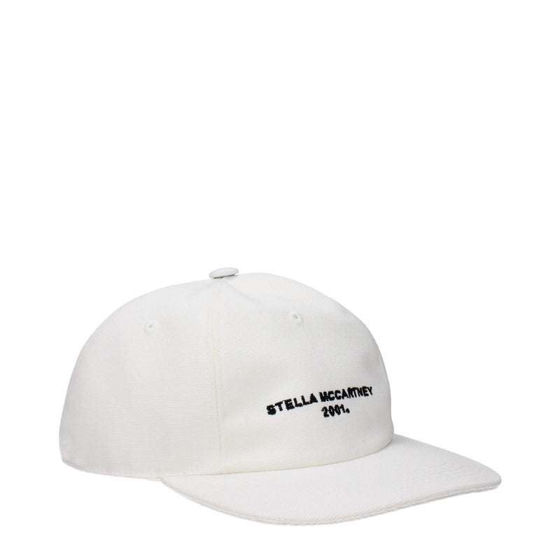 Stella McCartney White Cotton Baseball Cap - Élégance et Confort