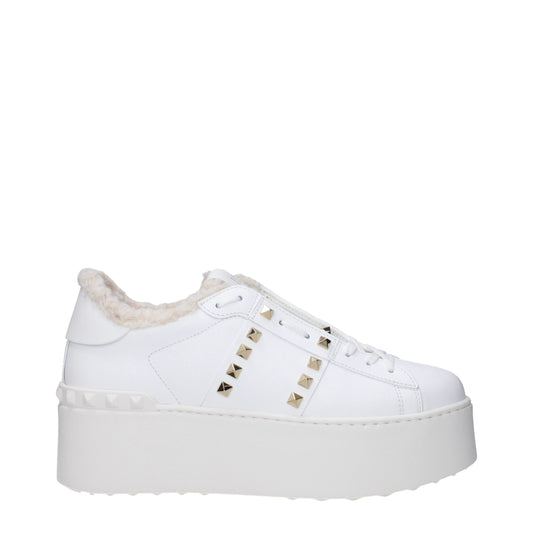 Valentino Garavani witte leren platform sneakers