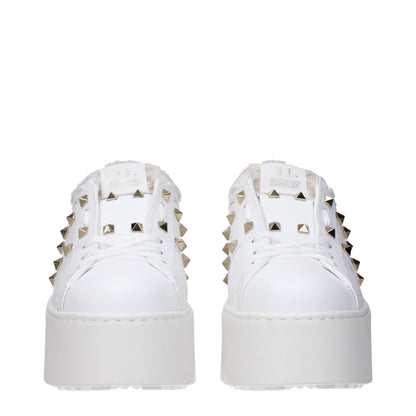 Valentino Garavani witte leren platform sneakers