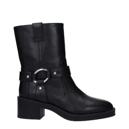 Stuart Weitzman zwarte leren enkellaarzen