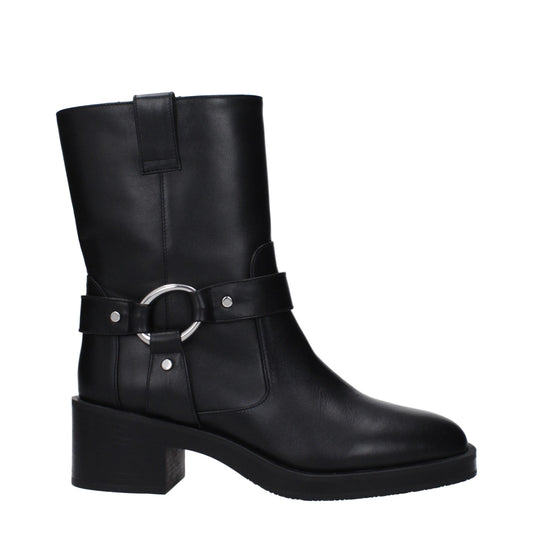 Stuart Weitzman zwarte leren enkellaarzen