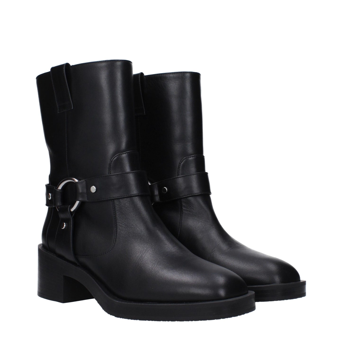 Stuart Weitzman zwarte leren enkellaarzen