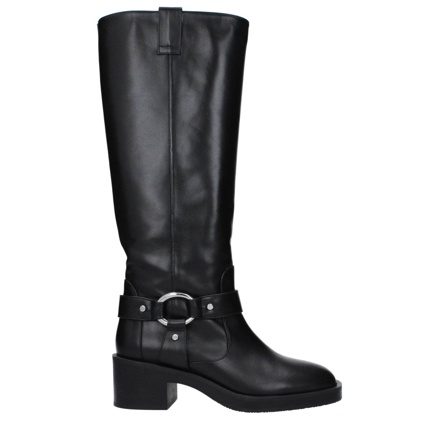Stuart Weitzman leren hoge hakken enkellaarzen in het zwart