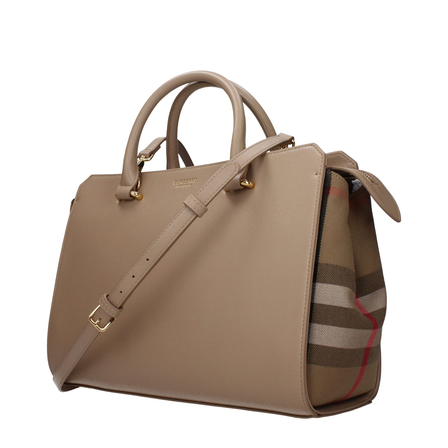 Sacs à main en cuir beige de Burberry
