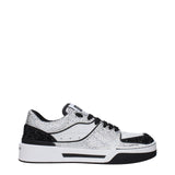 Dolce & Gabbana Sneakers en Cuir Blanc Low Top