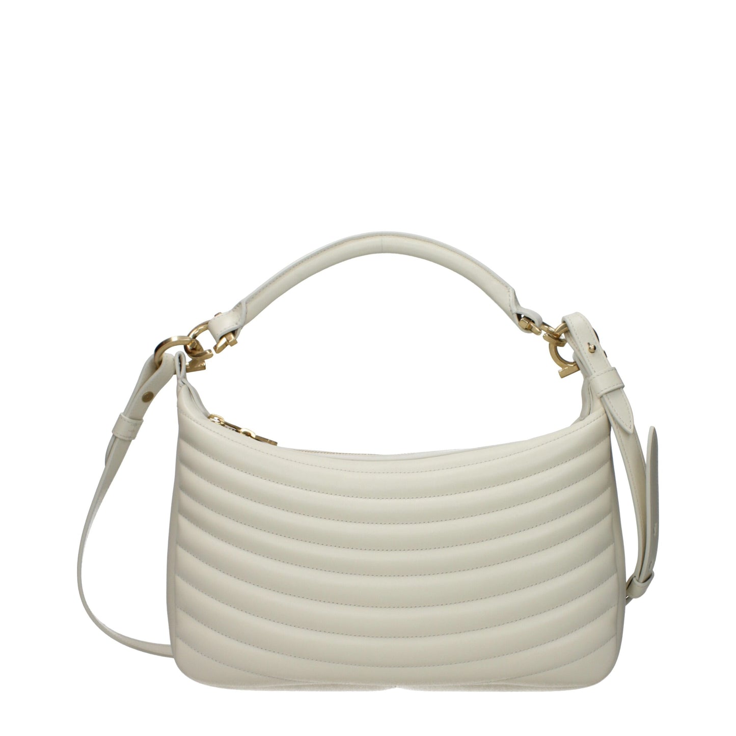 Sacs à main en cuir beige Salvatore Ferragamo