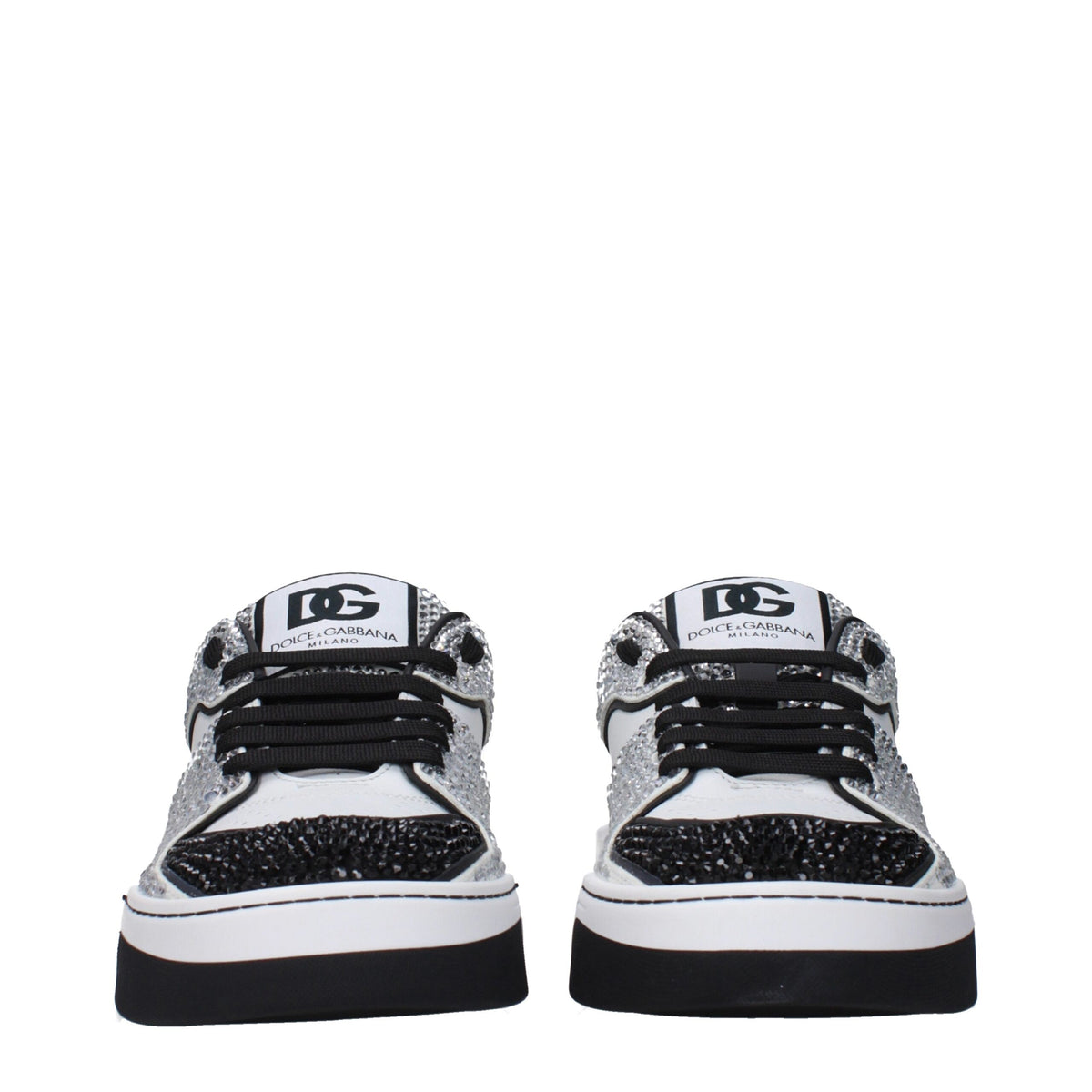 Dolce & Gabbana Sneakers en Cuir Blanc Low Top
