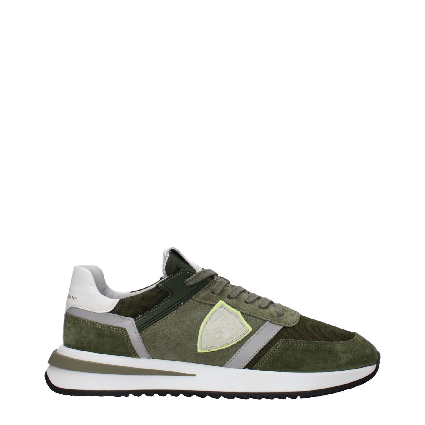 Sneakers de sport en cuir vert Philippe Model