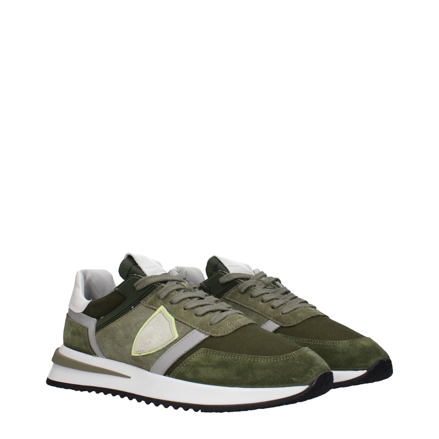 Sneakers de sport en cuir vert Philippe Model