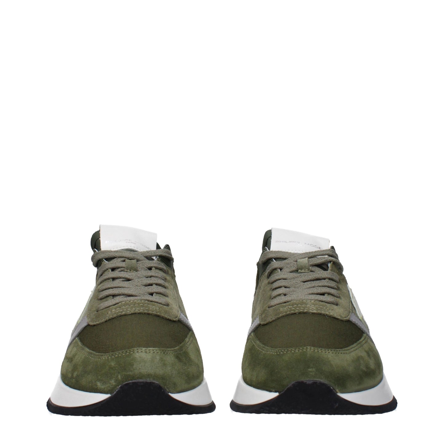 Sneakers de sport en cuir vert Philippe Model