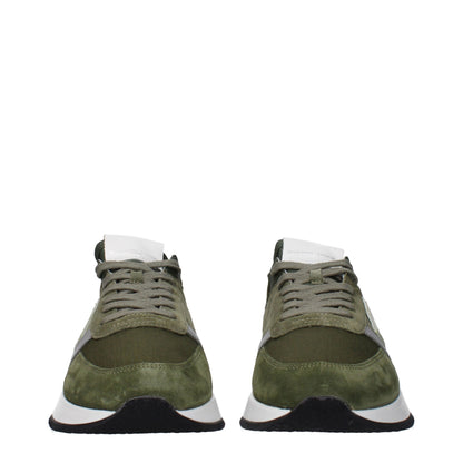 Sneakers de sport en cuir vert Philippe Model