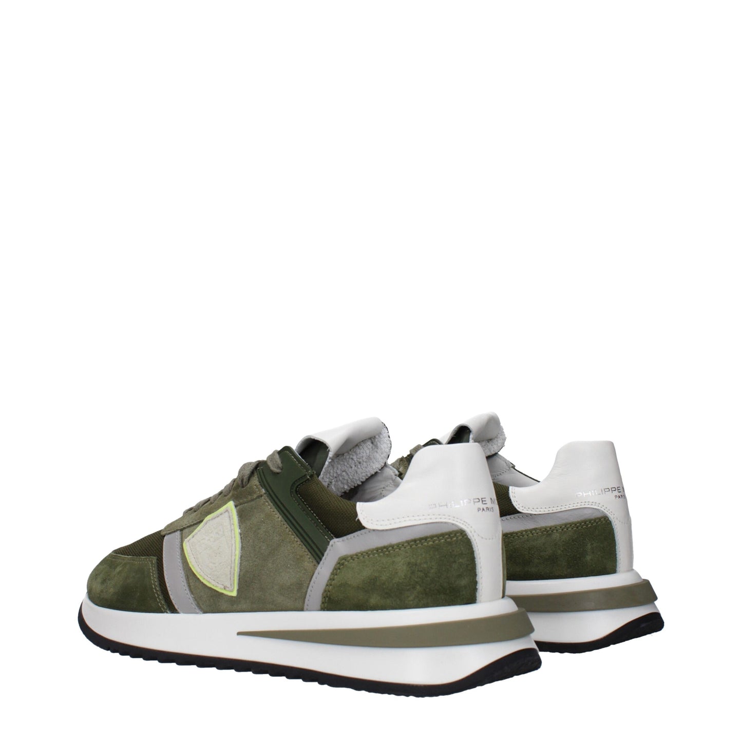 Sneakers de sport en cuir vert Philippe Model