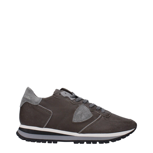 Sneakers en cuir gris Philippe Model