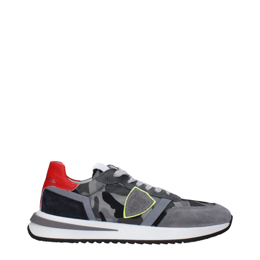 Sneakers en tissu gris de Philippe Model