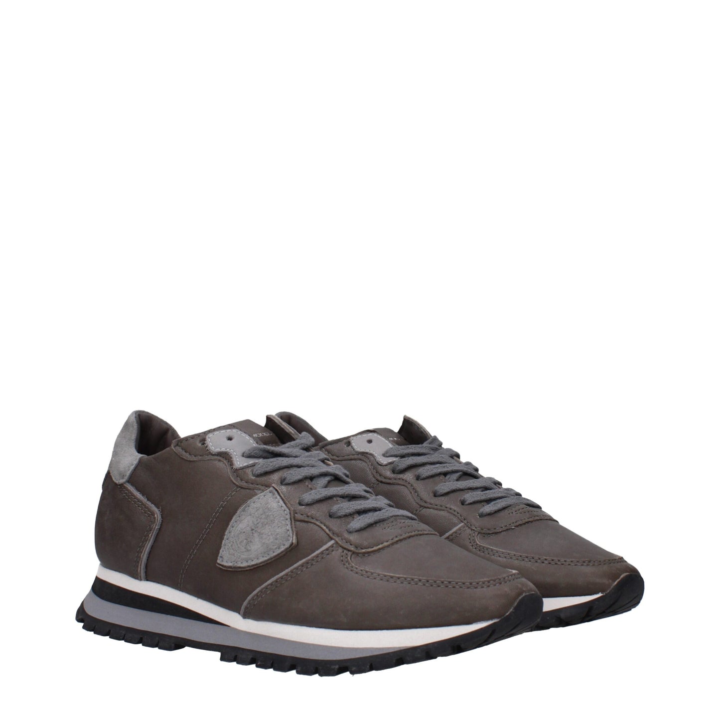 Sneakers en cuir gris Philippe Model