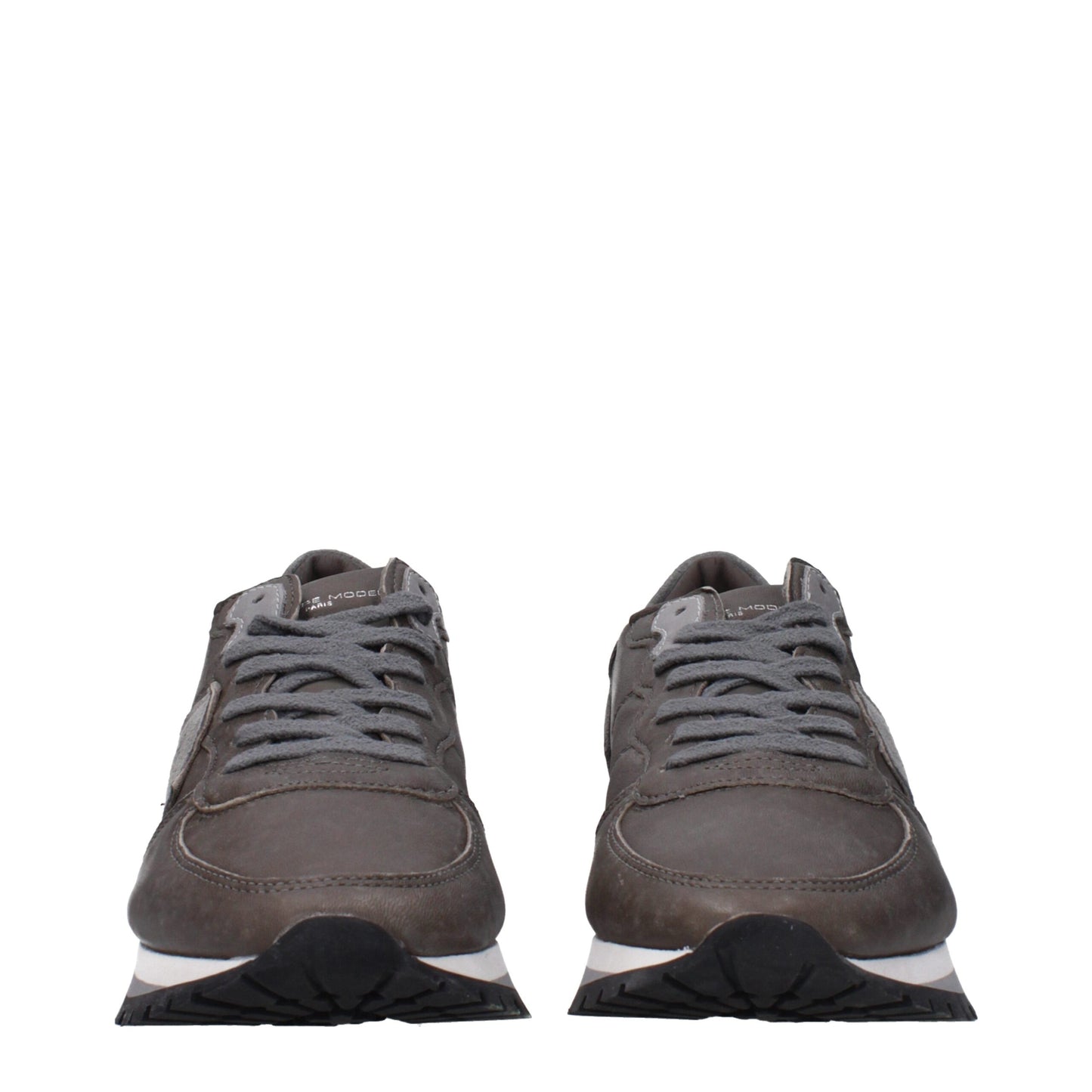 Sneakers en cuir gris Philippe Model
