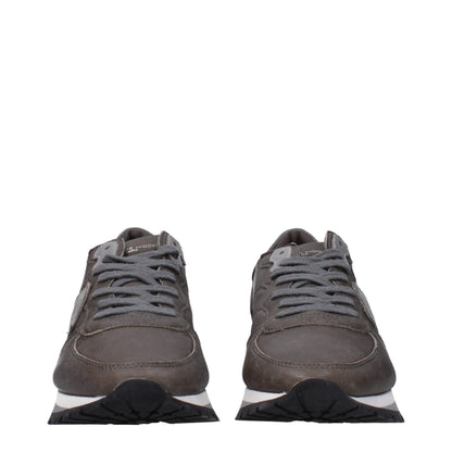 Sneakers en cuir gris Philippe Model