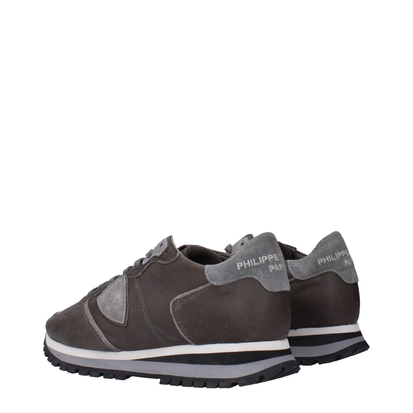 Sneakers en cuir gris Philippe Model