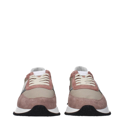 Baskets basses en tissu beige de Philippe Model