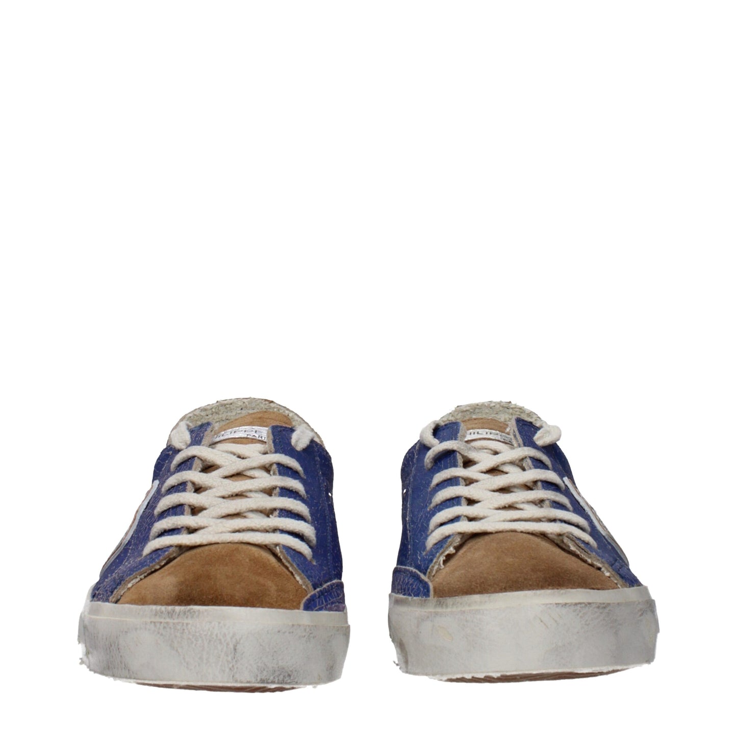 Baskets basses en cuir bleu de Philippe Model