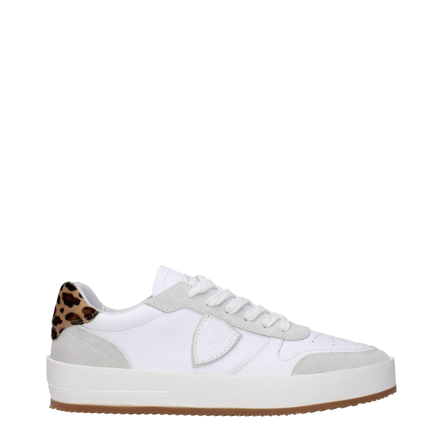 Baskets basses en cuir blanc Philippe Model